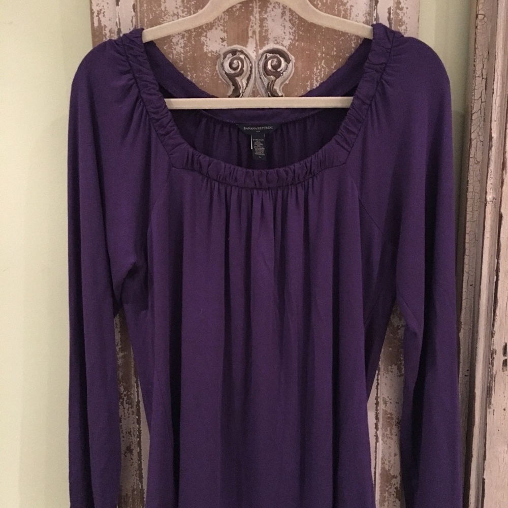 Banana Republic long sleeve dark purple shirt size: large